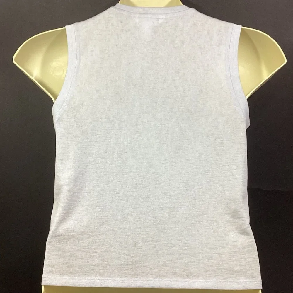 Athleta Breezy Sleeveless Tank Top Womens Sm Blue Lightweight Tencel Modal Linen